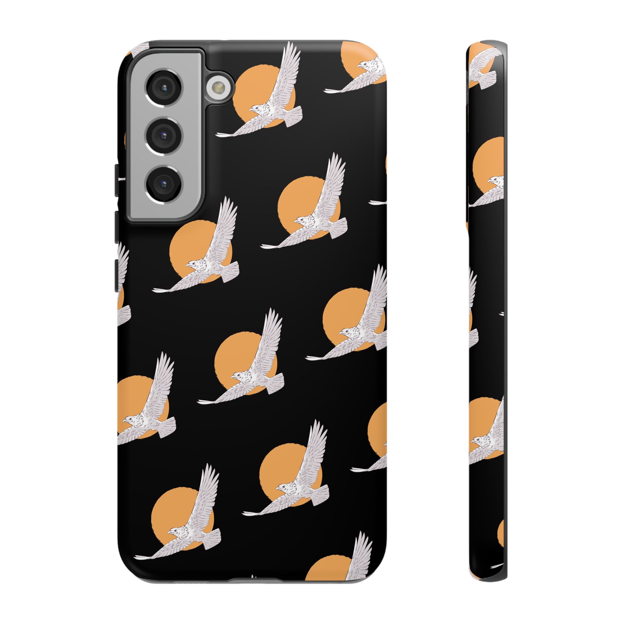 Phone Case — White Crane Sunset Pattern