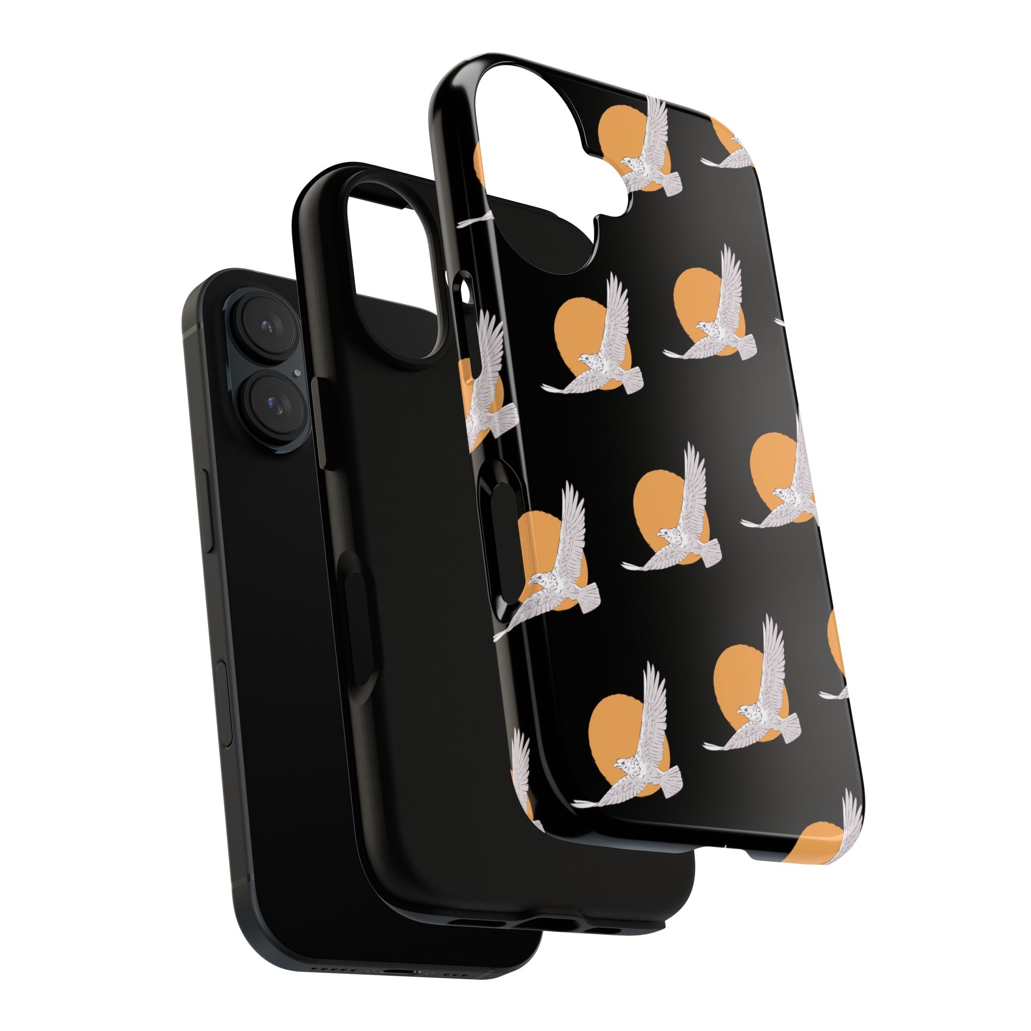 Phone Case — White Crane Sunset Pattern
