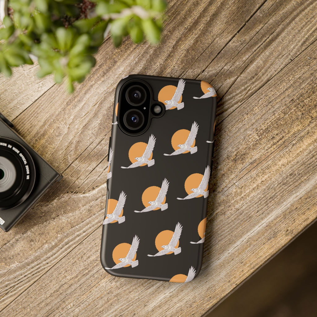 Phone Case — White Crane Sunset Pattern